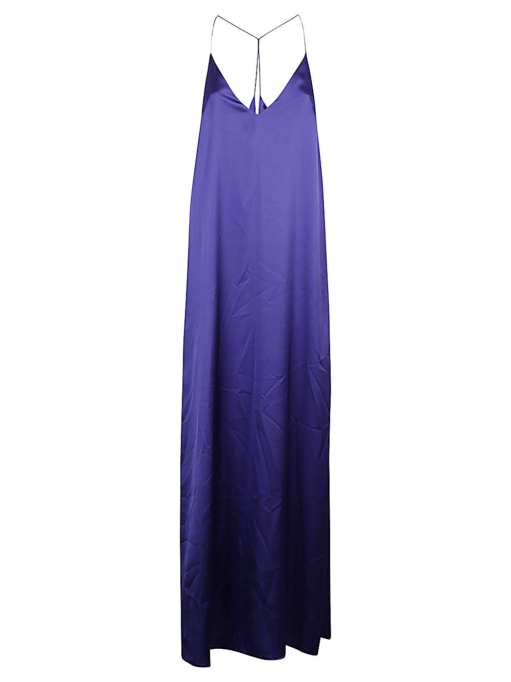 ATHENASATINVIOLET ATHENA 롱 실크 드레스